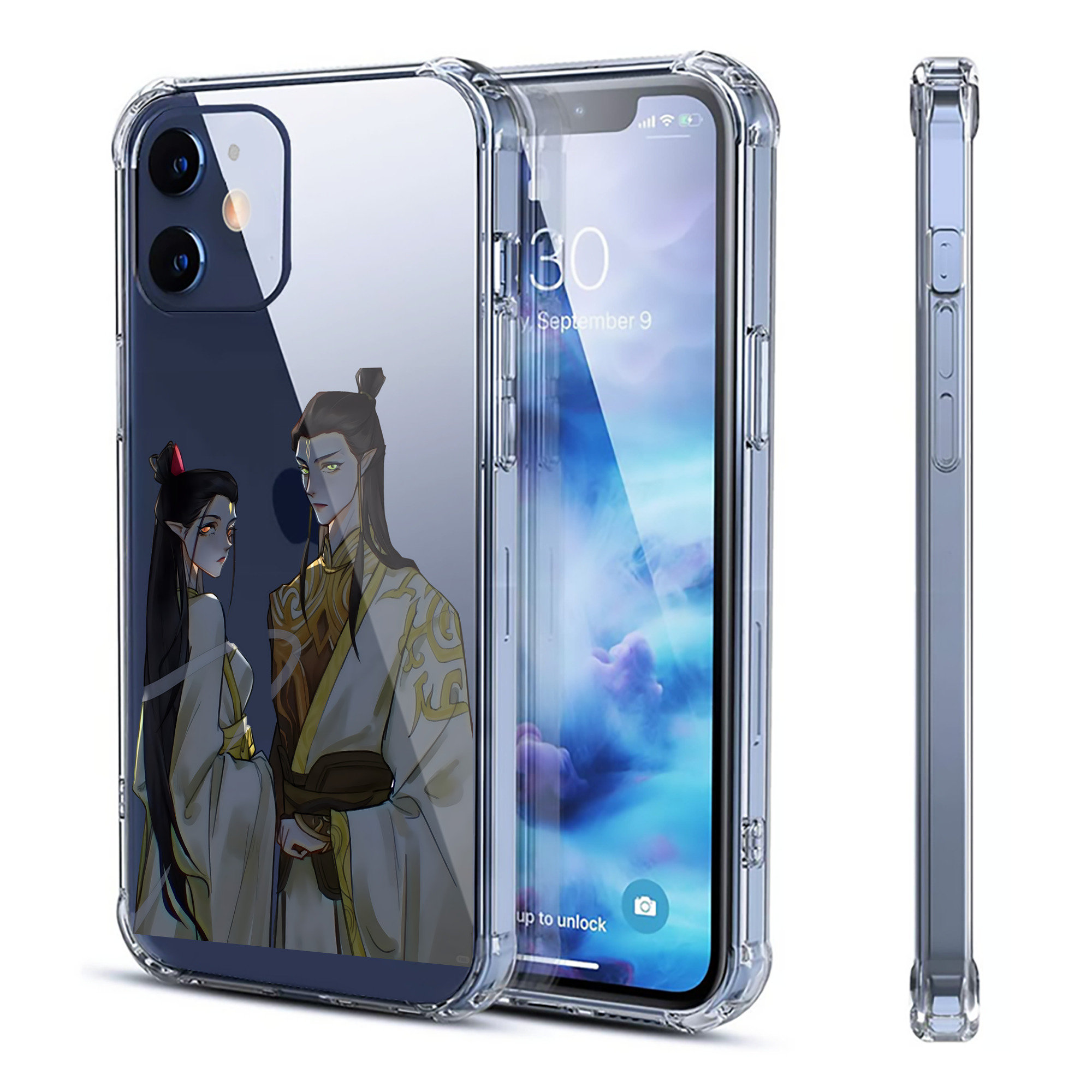 （画像用） Ne Zha 2 ナタ 魔童の大暴れ 【iPhone 12シリーズ対応】透明スマホケース（クリアソフトケース）
